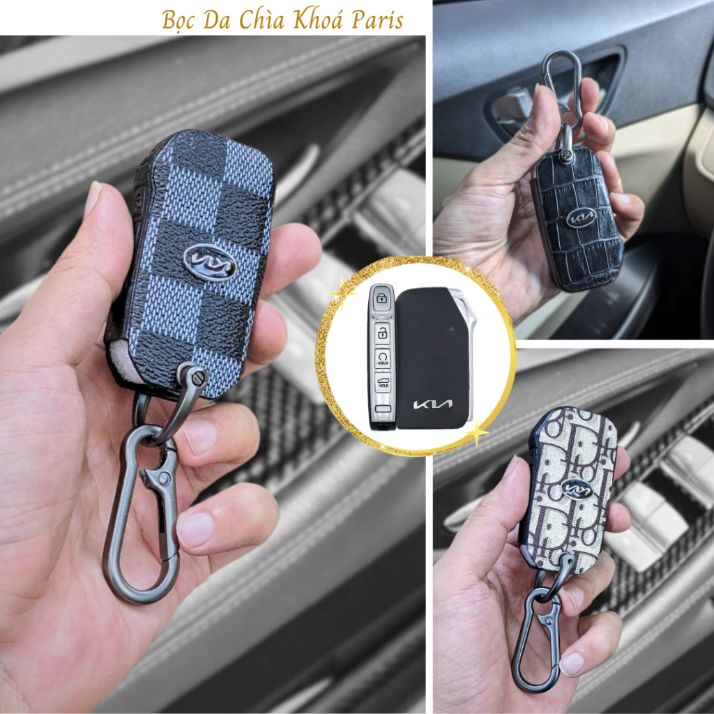 Bọc chìa khoá Kia K3 K5 Sorento Sportage sang trọng,ốp chìa khoá ô tô K3 K5 Sportage Sorento da thật