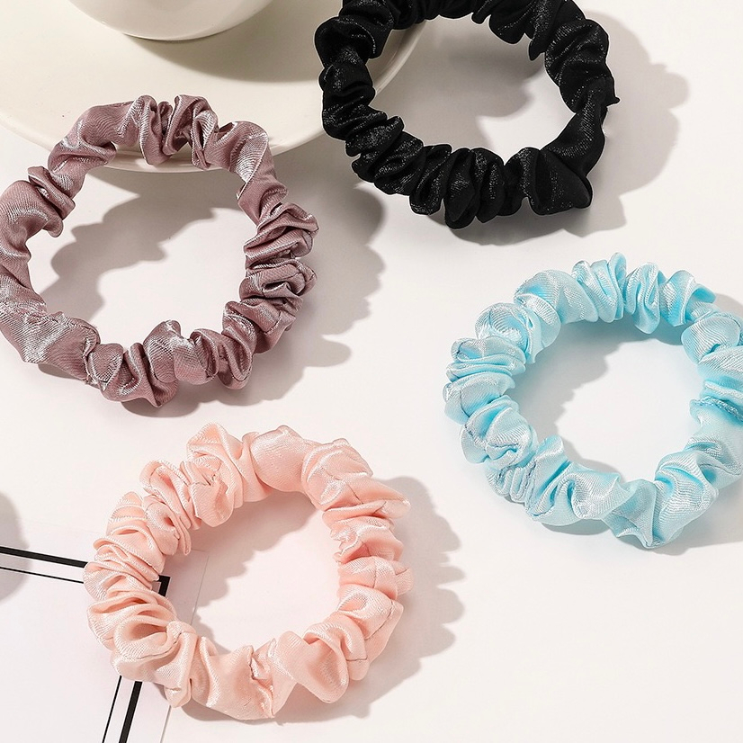 Dây Buộc Tóc Lụa, Cột Tóc Scrunchies Bèo Nhún Dễ Thương Nhiều Màu  SUBICI