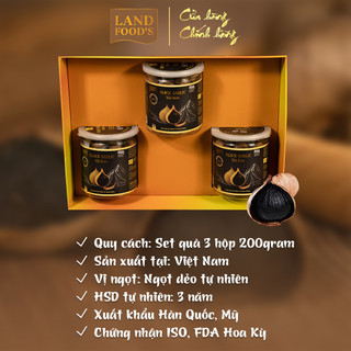  Tỏi Đen Xuất Khẩu LANDFOOD'S - Hỗ Trợ Bệnh Tiểu Đường, Huyết Áp, Làm Đẹp Da Và Tăng Cường Sức Đề Kháng