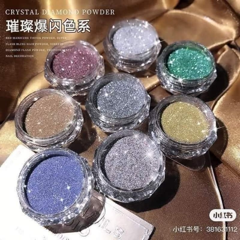 Set Nhũ Rắc Kim Cương siêu bắt sáng🤩 Nhũ Rắc Diamond💫set 8 hủ