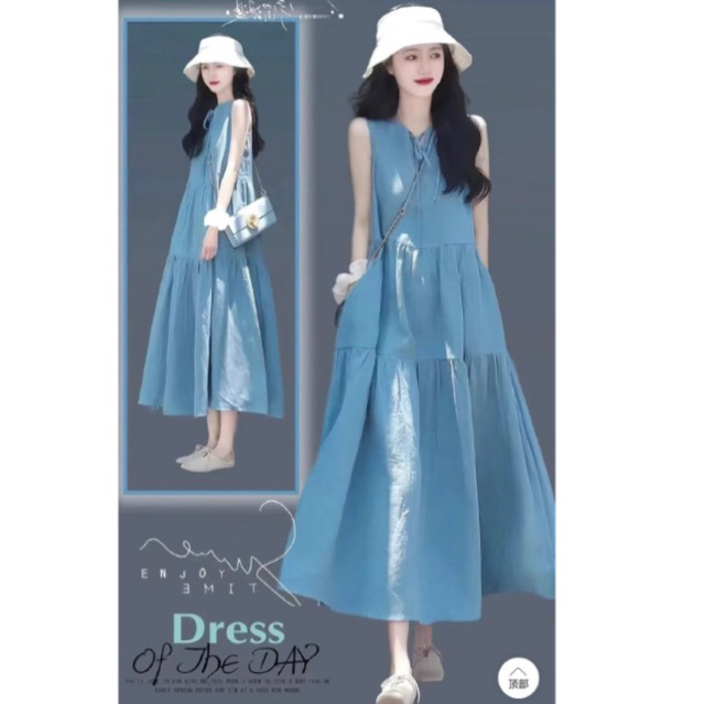 Outfit MÙA HÈ VÁY BẦU PHONG CÁCH HÀN QUỐC TRẺ TRUNG