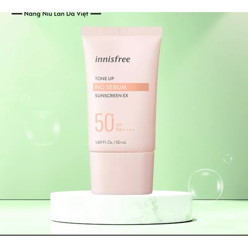 KEM CHỐNG NẮNG INNISFREE DAILY UV PROTECTION CREAM NO SEBUM SPF50 PA+++ 50ML