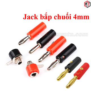 Jack bắp chuối 4mm chuôi cắm đực cái tự chọn