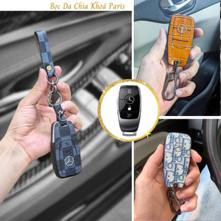 Bọc chìa khoá Mercedes , ốp chìa khoá ô tô Mercedes, bao da chìa khóa Merc da thật trẻ trung