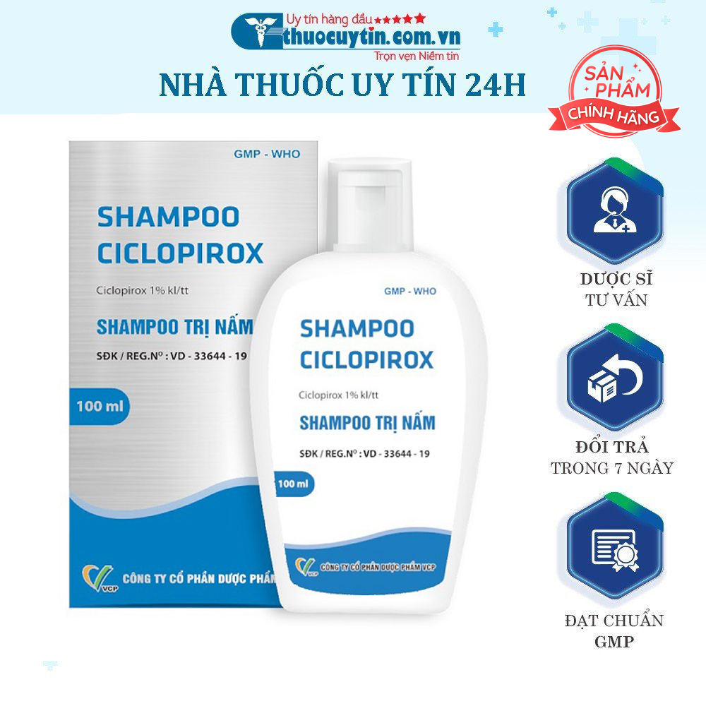 Dầu Gội Shampoo CiClopirox 100ml - Giảm Nấm, Ngứa Nguyễn Phan Store
