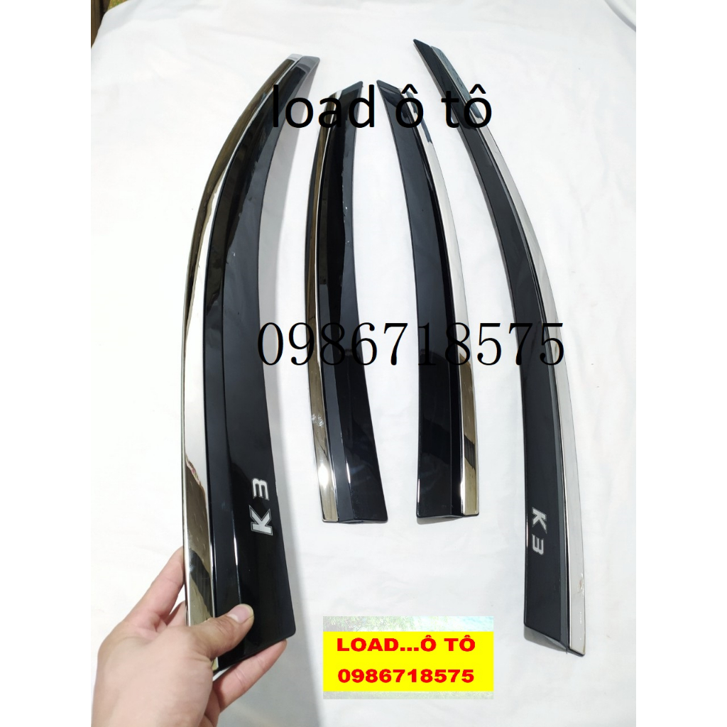 Vè Che Mưa Chỉ Inox Xe KIA K3 2023-22 Mẫu Vè Chỉ Inox Cao Cấp, Bộ 04 Chi Tiết Cho 4 Cánh Cửa