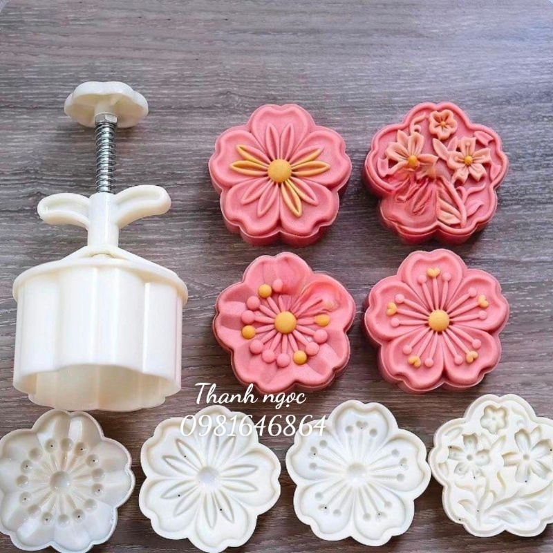 Khuôn trung thu lò xo teflon 2023 Mẫu mới 150g