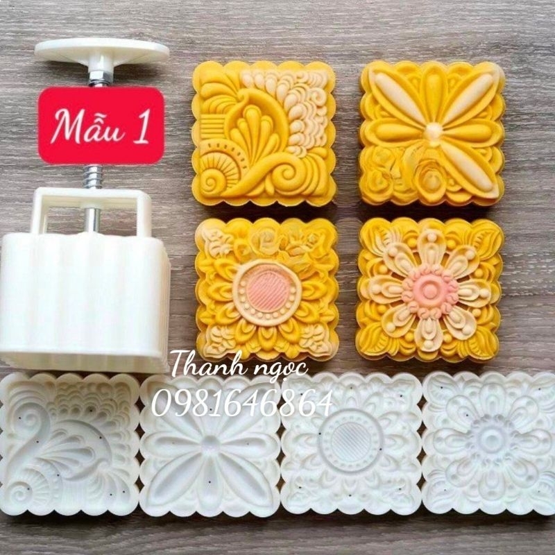 Khuôn trung thu lò xo teflon 2023 Mẫu mới 150g