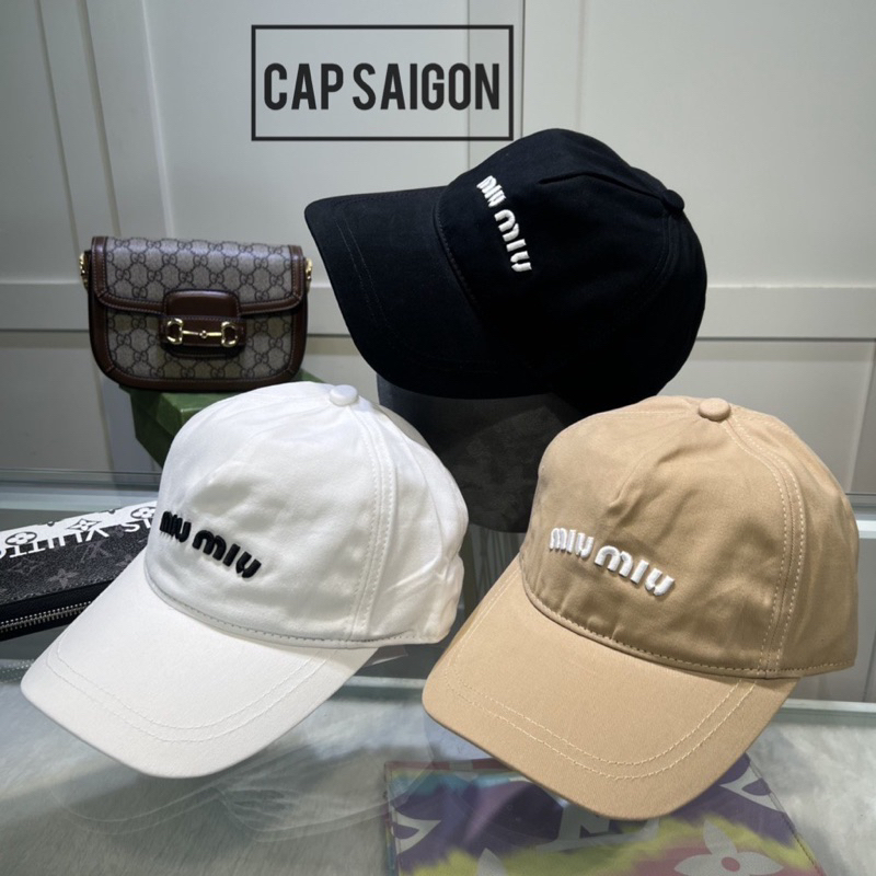 Nón CAPSAIGON phom mềm kaki thêu MIUMU siêu xịn unisex nam nữ phomg cách trendy