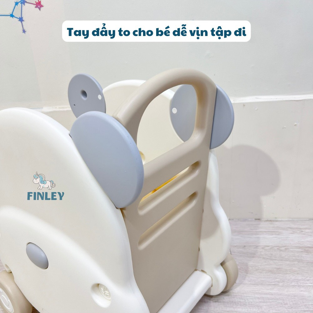 Xe đồ chơi cho bé có bánh xe dễ dàng di chuyển kết hợp xe tập đi mẫu gấu Hàn Quốc siêu yêu