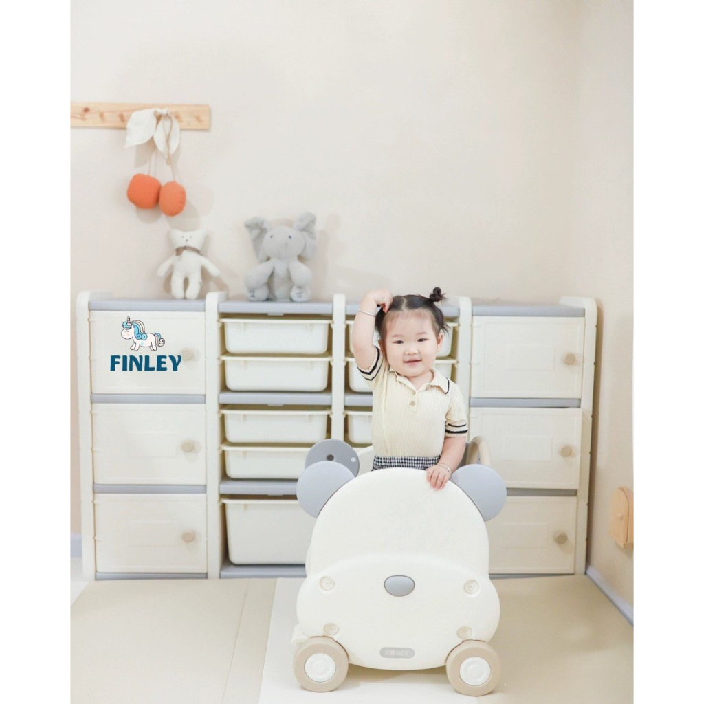 Xe đồ chơi cho bé có bánh xe dễ dàng di chuyển kết hợp xe tập đi mẫu gấu Hàn Quốc siêu yêu