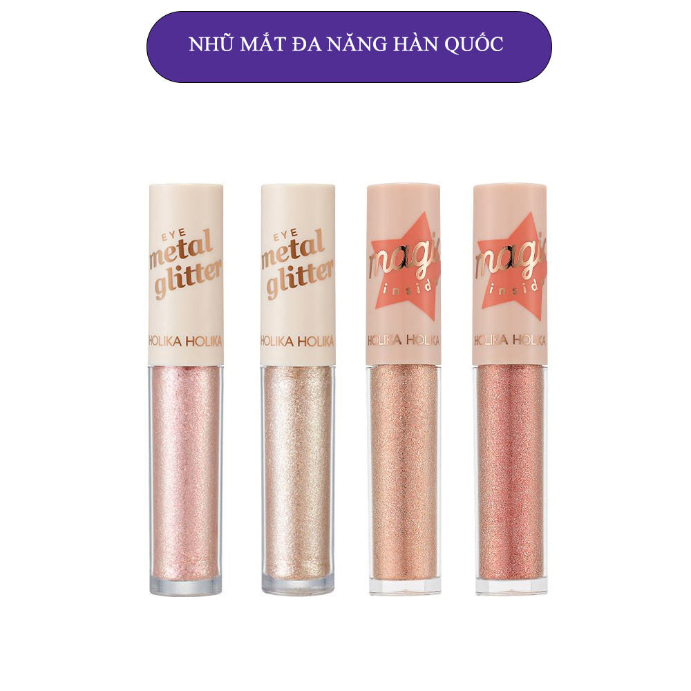 Nhũ mắt đa năng Hàn Quốc Holika Holika chống thấm nước nhanh khô màu sắc tươi trẻ dễ phối 3.4g