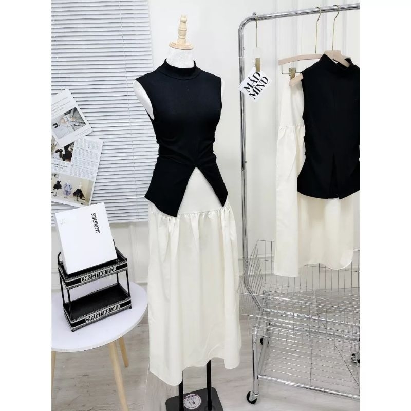 Sét áo thun mix chân váy dài siêu đẹp