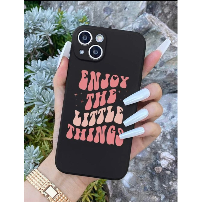 Ốp lưng cạnh vuông giả lp13 hình chữ hồng cute dành cho iphone 11 promax/11 pro max/12/12pro/12 pro/12 promax/12 pro max