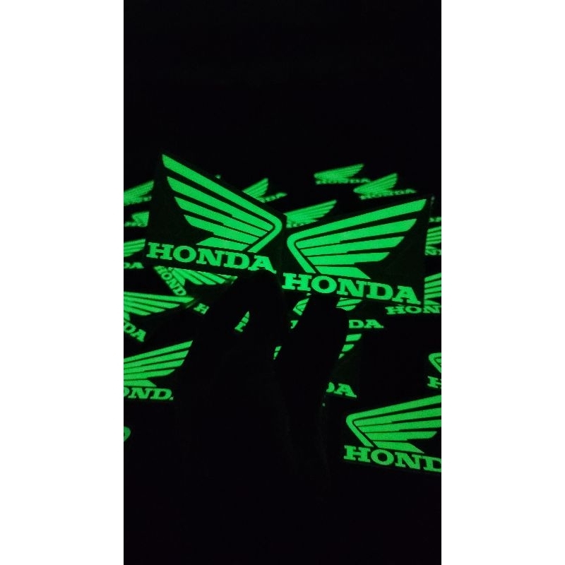 Tem Logo HONDA  cánh chim DẠ QUANG phát sáng trang trí xe máy HONDA