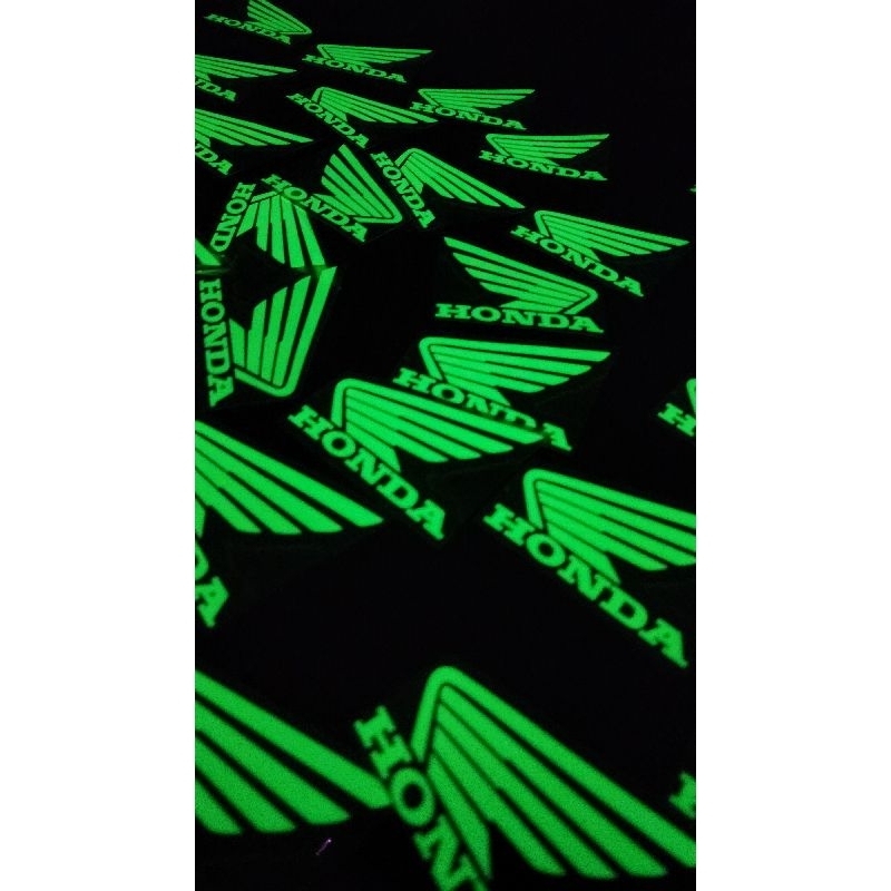 Tem Logo HONDA  cánh chim DẠ QUANG phát sáng trang trí xe máy HONDA
