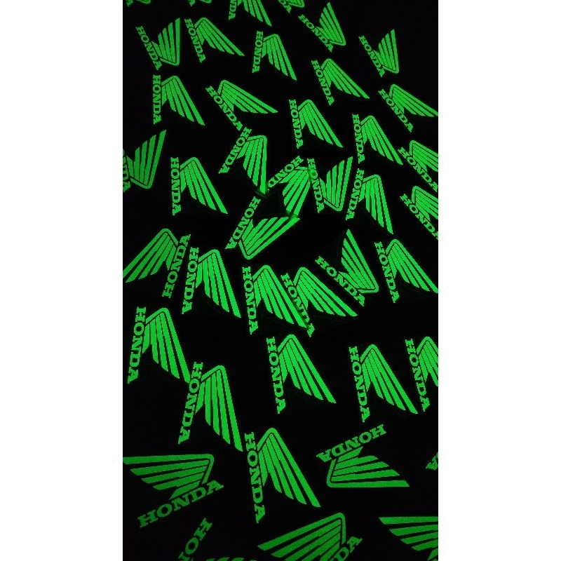 Tem Logo HONDA  cánh chim DẠ QUANG phát sáng trang trí xe máy HONDA