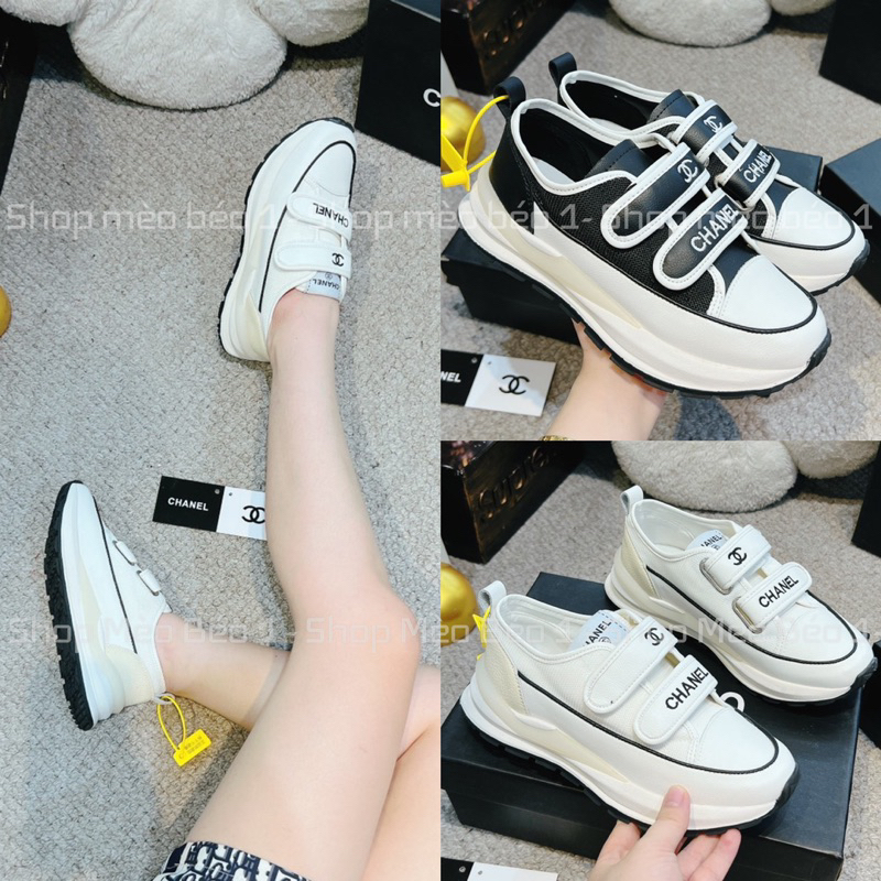 Giày thể thao sneaker cn quai chữ dán ngang đế trằn fullbox