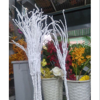 Hoa giả,cành tuyết dẻo trắng cắm hoa tươi,tuyết cắm trang trí
