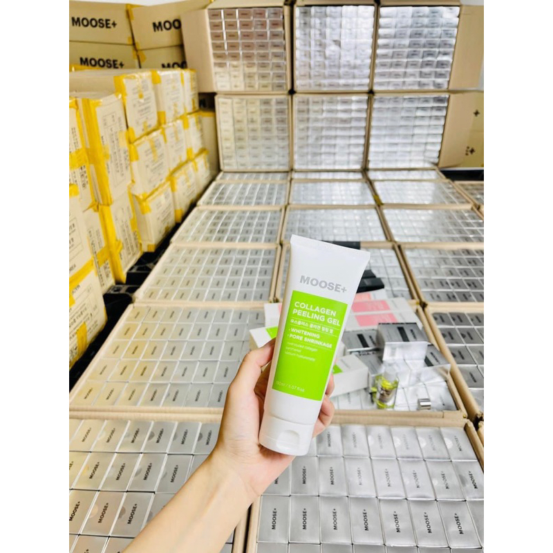 Tẩy da chết moose collagen peeling 150ml giúp sạch dầu căng bóng da