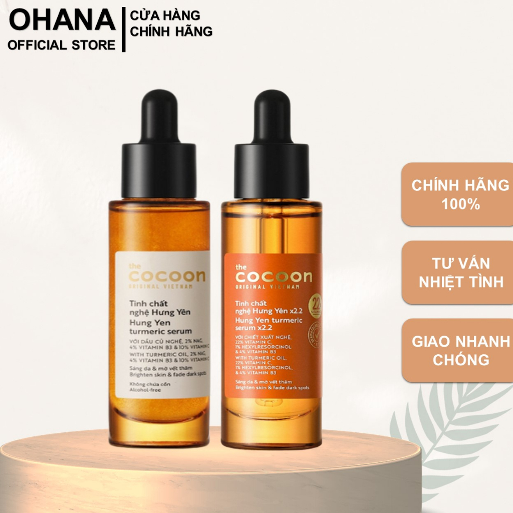 Tinh Chất Nghệ Hưng Yên Vitamin C COCOON Sáng Da Chuyên Sâu, Mờ Thâm (5ml/30ml)