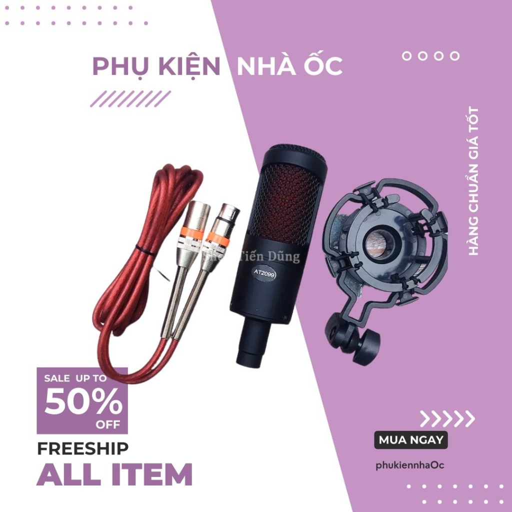 Micro AT2099 Audio Technica Thu Âm Phòng Studio, Micro Biểu Diễn + 12 Tháng BH phukiennhaoc