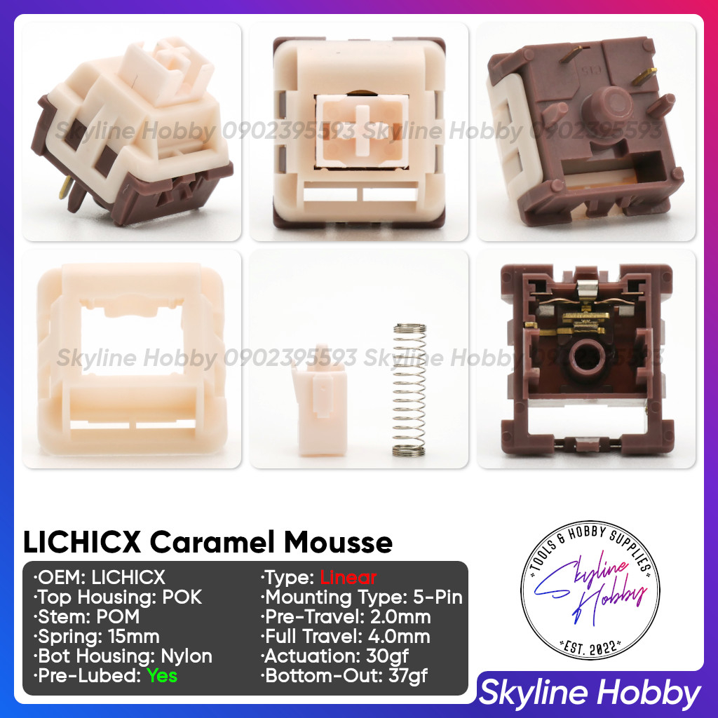 Switch bàn phím cơ LICHICX - Caramel Mousse Switch