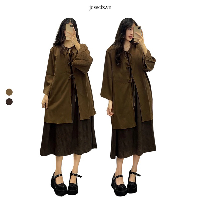 Áo thắt nơ Vintage