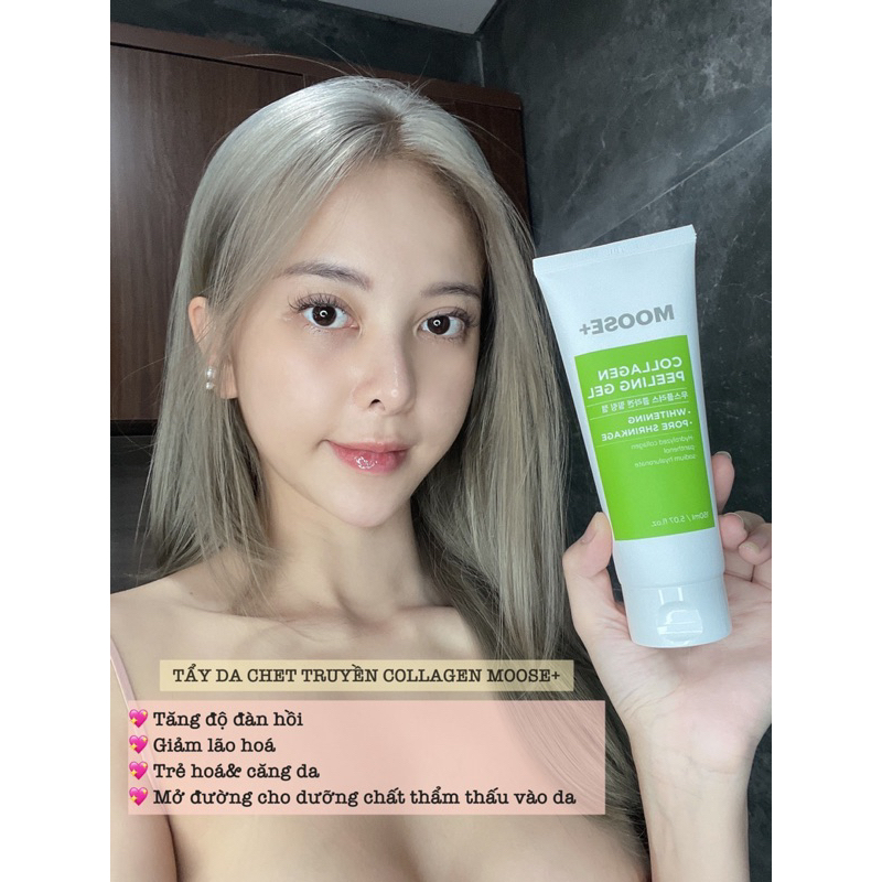Combo Sữa rửa mặt moose+ 150ml hạn 2026 +tẩy da chết collagen moose 150ml hạn dùng 2026