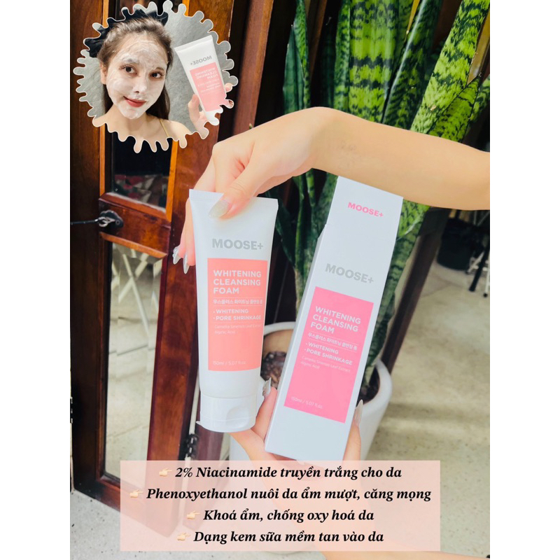 Combo Sữa rửa mặt moose+ 150ml hạn 2026 +tẩy da chết collagen moose 150ml hạn dùng 2026