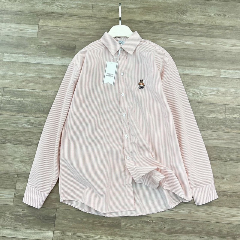 Sơmi sọc thêu gấu Teenie