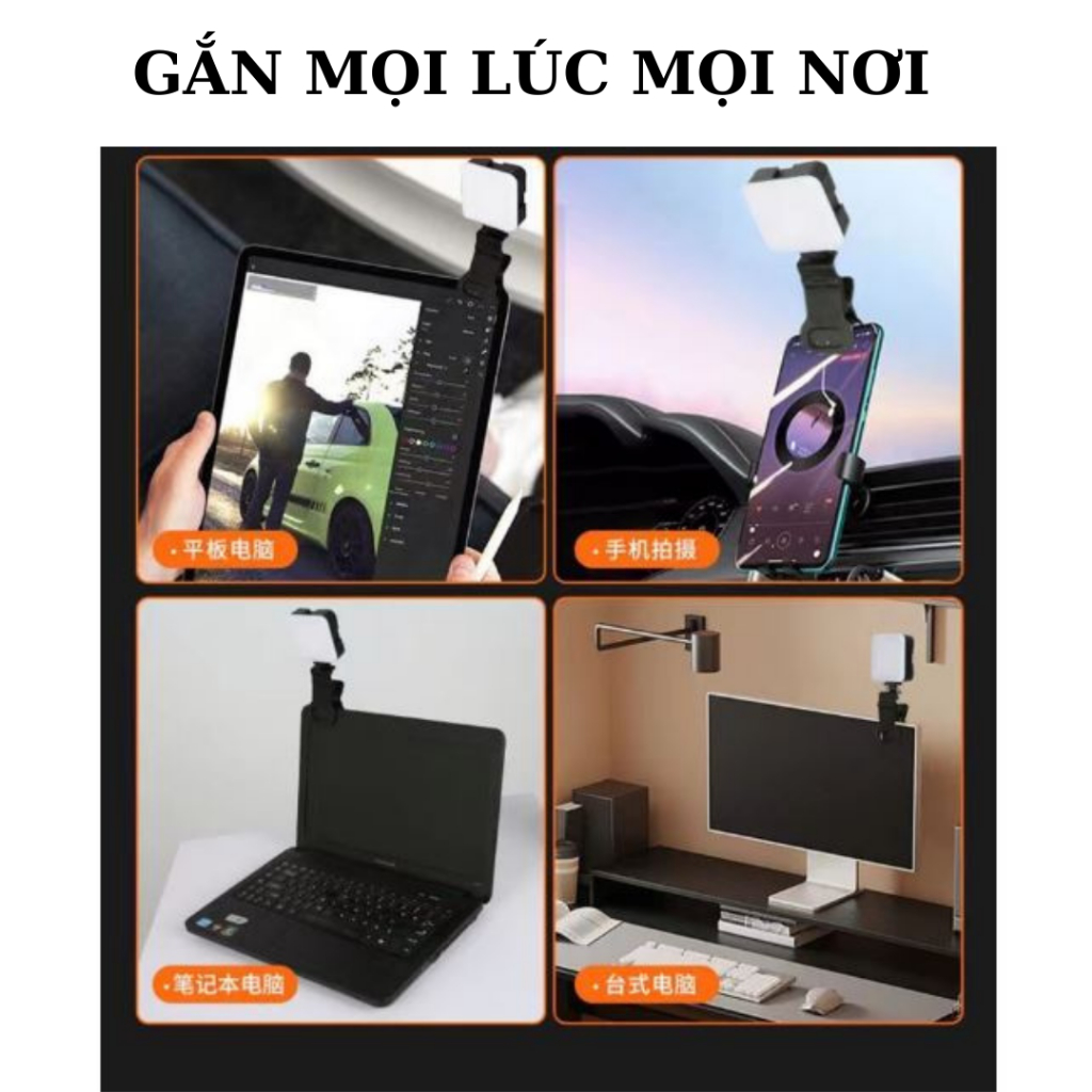 Đèn led Studio mini 49l RGB - Dãi nhiệt màu 3000 – 5500K trợ sáng quay phim ActionCam