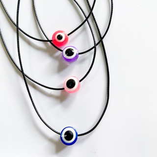 Vòng  cổ Evil Eye dây da thời trang