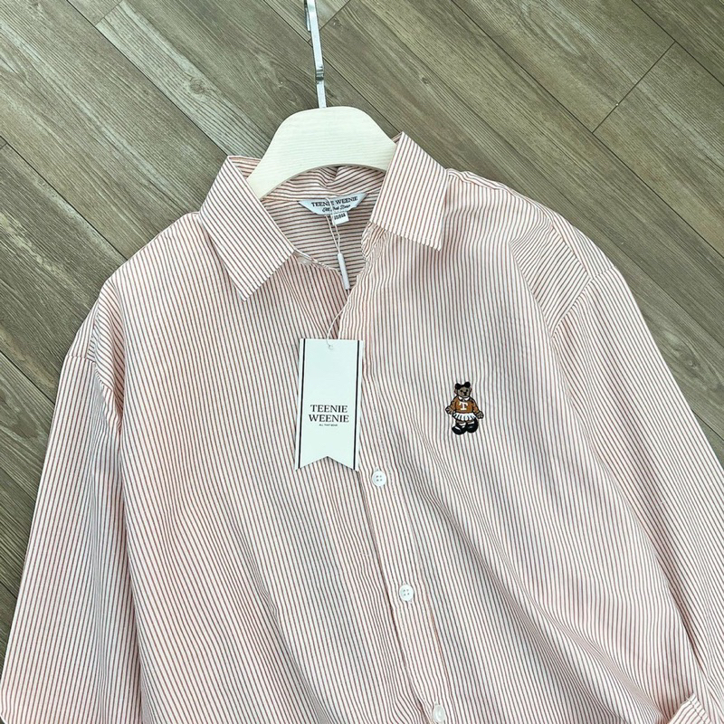 Sơmi sọc thêu gấu Teenie