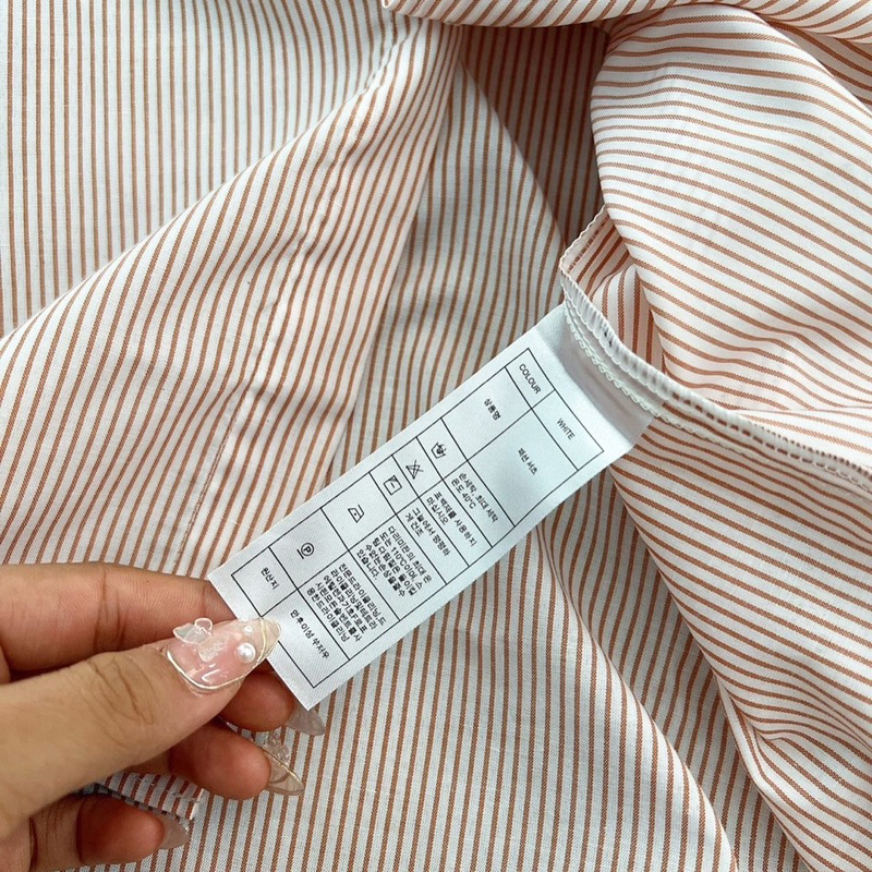 Sơmi sọc thêu gấu Teenie