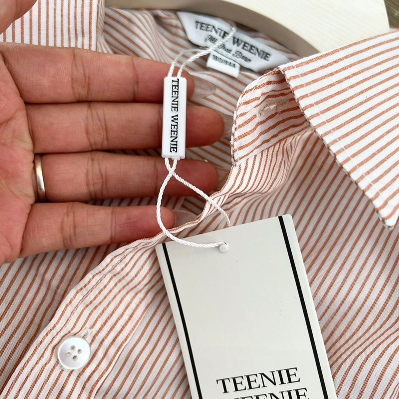 Sơmi sọc thêu gấu Teenie