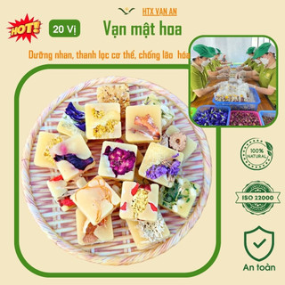 Trà hoa cúc đường phèn và thảo mộc mix vị của HTX Vạn An sản xuất  thơm ngon chất lượng gồm cúc hồng đậu biếc