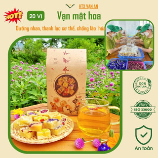 (20 vị) Trà hoa cúc đường phèn thảo mộc mix vị dưỡng nhan đẹp da thanh lọc cơ thể của HTX Vạn An sản xuất