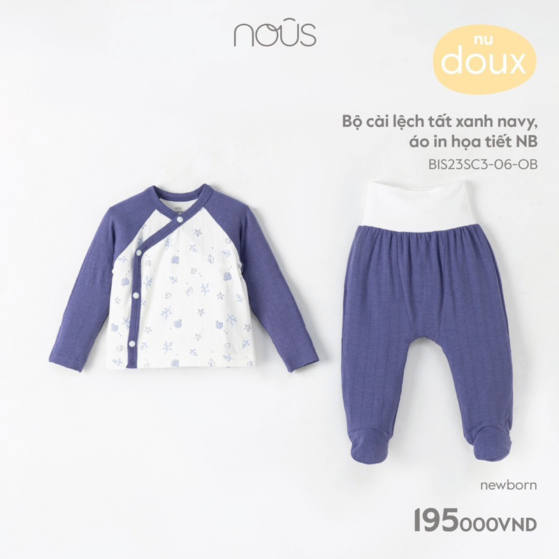 NOUS newborn 2023 - Bộ dài tay Nous size NB BEOKIDS