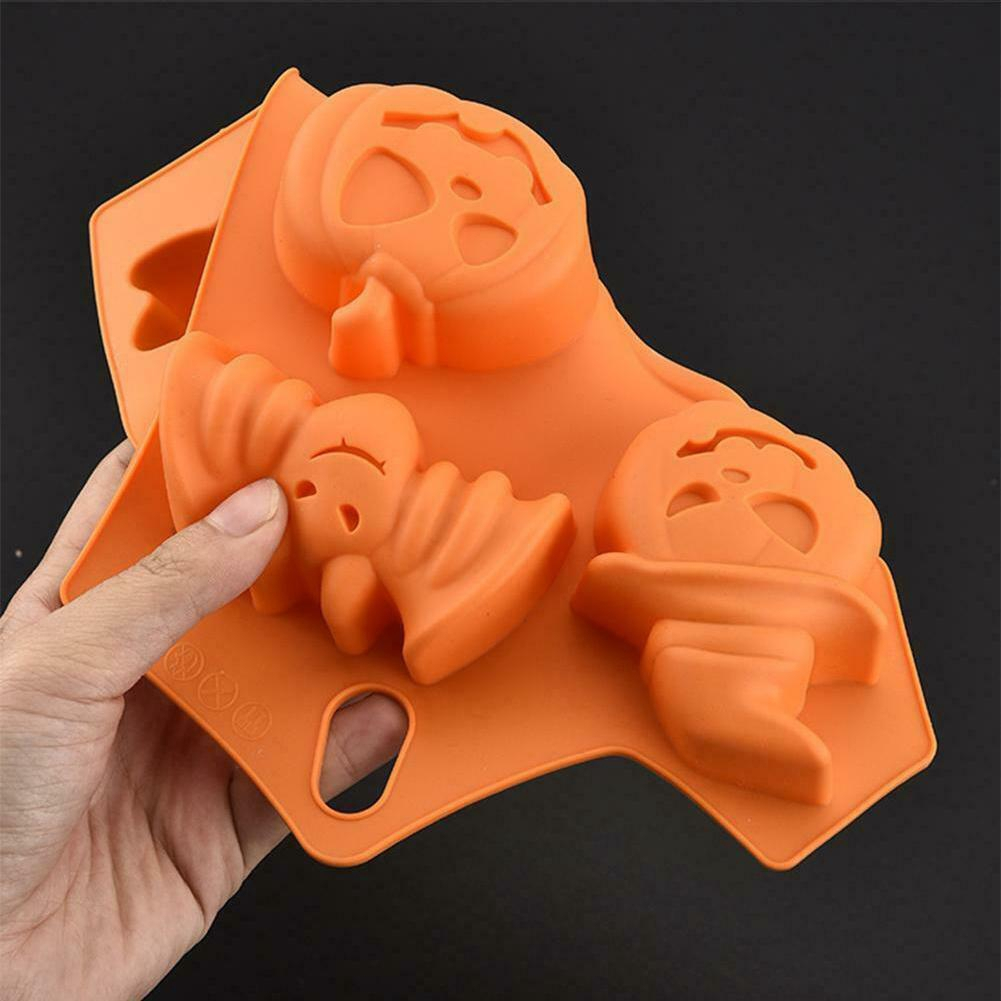 HCM-Khuôn Silicon Halloween, Bí Ngô, Người Dơi Làm Bánh, Socola, Thạch Rau câu, Pudding CAKESHOP