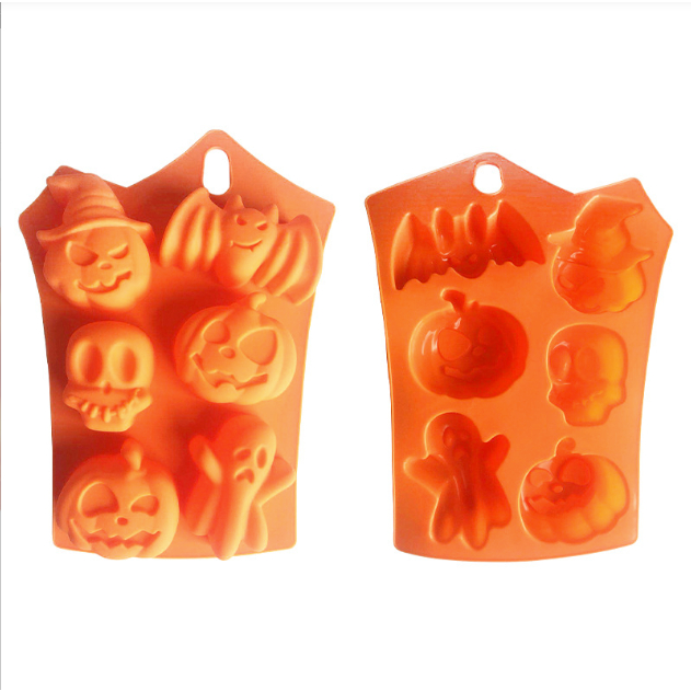 HCM-Khuôn Silicon Halloween, Bí Ngô, Người Dơi Làm Bánh, Socola, Thạch Rau câu, Pudding CAKESHOP