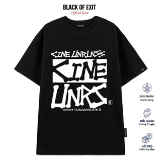Áo thun unisex BLACK OF EXIT Kine Link phông tay lỡ nam nữ form rộng Local Brand