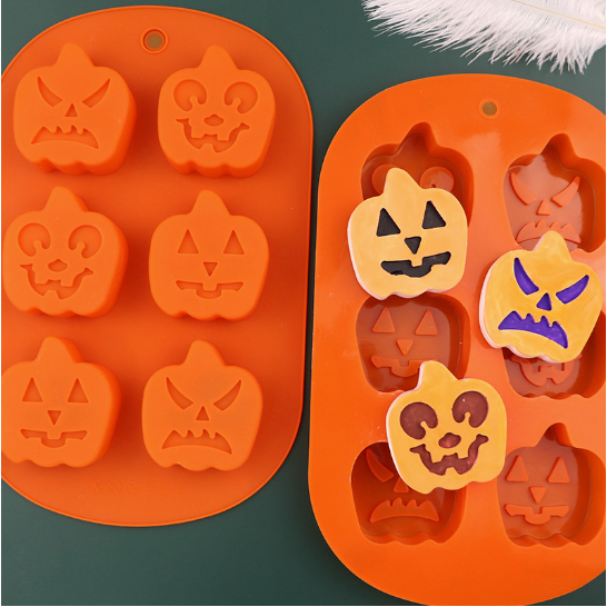 HCM-Khuôn Silicon Halloween, Bí Ngô, Người Dơi Làm Bánh, Socola, Thạch Rau câu, Pudding CAKESHOP