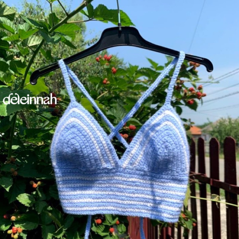 𝐁𝐑𝐀𝐋𝐄𝐓𝐓𝐄 𝐂𝐑𝐎𝐂𝐇𝐄𝐓 𝐓𝐎𝐏 𝐁𝐂𝟐 I Áo bikini len đi biển mảnh liền