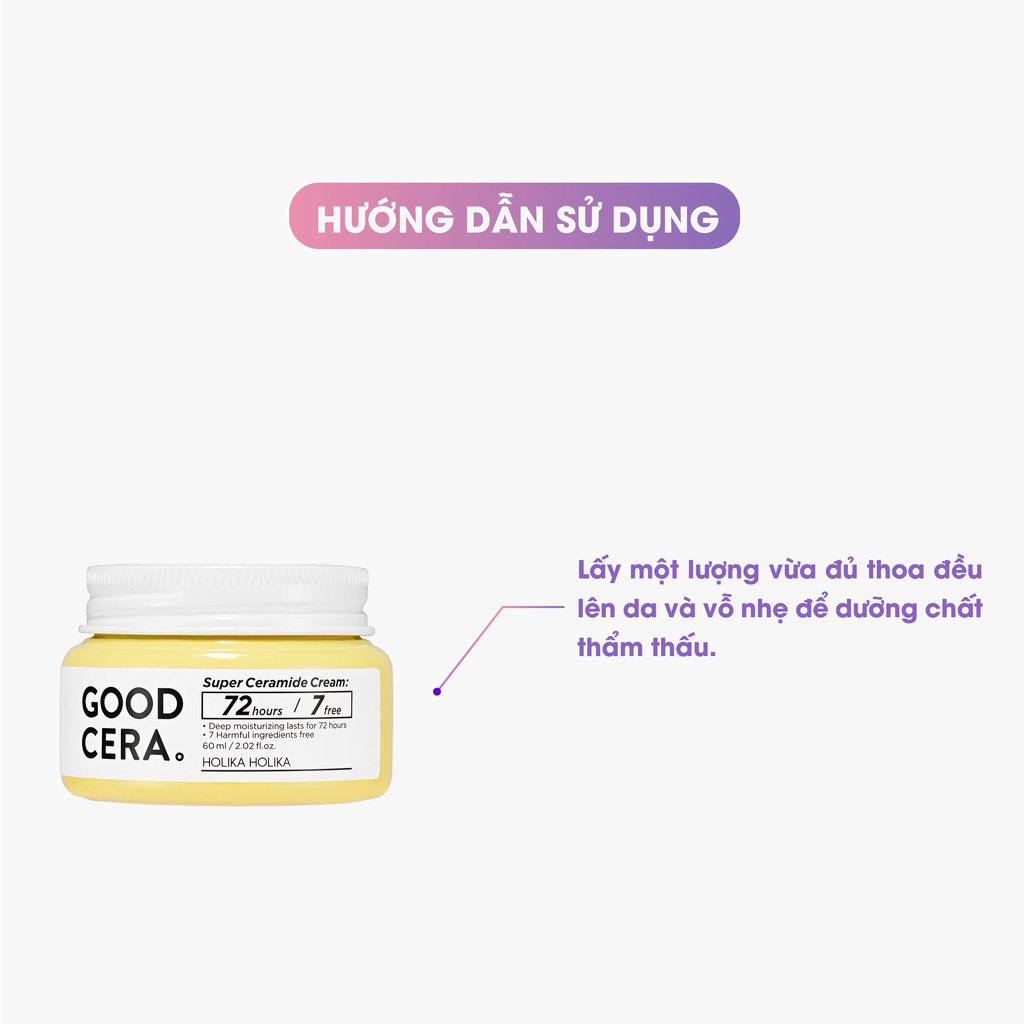 Kem dưỡng ẩm Hàn Quốc Holika Holika Good Cera cải thiện quá trình lão hóa duy trì độ ẩm 72h 60ml - 7140
