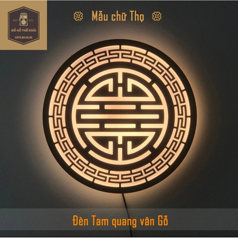 Đèn Tam Quang 40cm -Toả sáng trang trí không gian thờ