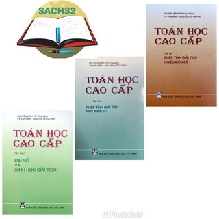 Sách - combo 3 cuốn toán cao cấp tập 1 +tập 2 + tập 3 - nguyễn đình trí