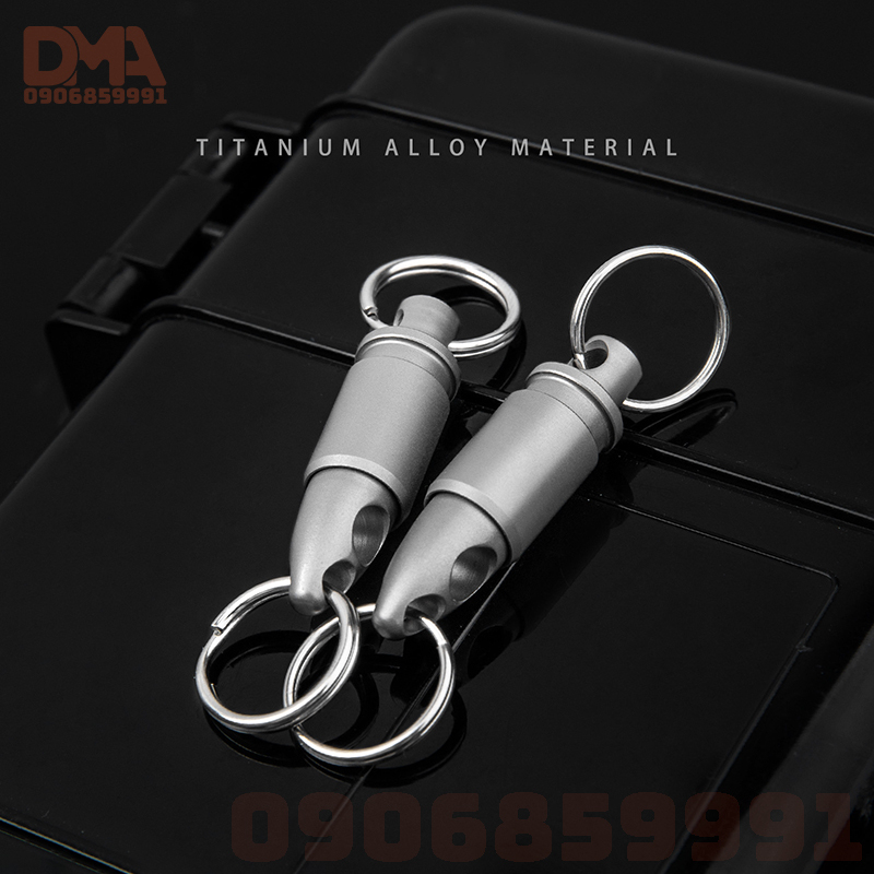 Móc khóa 2 đầu mở nhanh,móc treo phụ kiện EDC titan (FB-23)