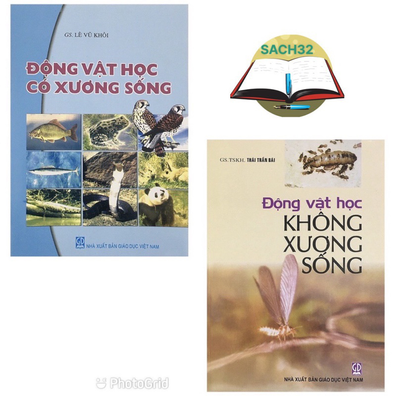 Sách - Combo Động Vật học Không Xương Sống + Động Vật Học có Xương Sống
