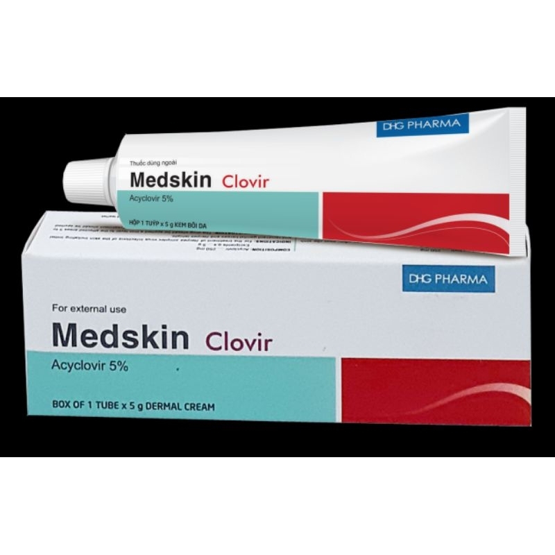Medskin clovir 5g, typ bôi hỗ trợ herpes, xăm môi